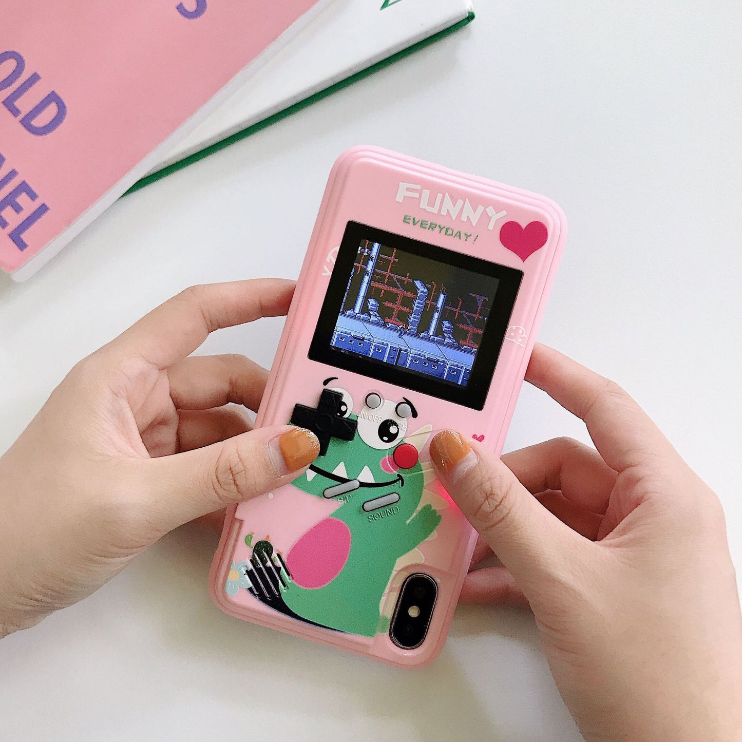 Playable Video Game Retro Cute Gameboy Phone Case Cover for iPhone