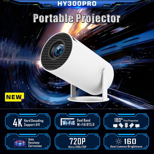 HY300 Pro Projector Home Theater Entertainment Portable Small Projector